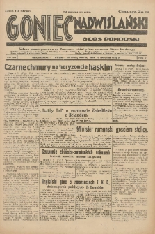Goniec Nadwiślański: Głos Pomorski: Jedyne pismo poranne na Pomorzu, poświęcone sprawom Stanu Średniego 1929.08.10 R.5 Nr183