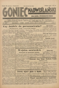 Goniec Nadwiślański: Głos Pomorski: Jedyne pismo poranne na Pomorzu, poświęcone sprawom Stanu Średniego 1929.08.18 R.5 Nr189