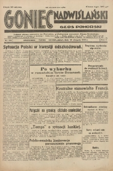 Goniec Nadwiślański: Głos Pomorski: Jedyne pismo poranne na Pomorzu, poświęcone sprawom Stanu Średniego 1929.08.23 R.5 Nr193