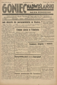 Goniec Nadwiślański: Głos Pomorski: Jedyne pismo poranne na Pomorzu, poświęcone sprawom Stanu Średniego 1929.08.30 R.5 Nr199