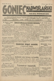 Goniec Nadwiślański: Głos Pomorski: Jedyne pismo poranne na Pomorzu, poświęcone sprawom Stanu Średniego 1929.09.04 R.5 Nr203