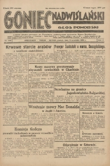 Goniec Nadwiślański: Głos Pomorski: Jedyne pismo poranne na Pomorzu, poświęcone sprawom Stanu Średniego 1929.09.06 R.5 Nr205