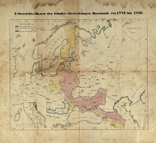 Uebersichts-Karte der L&auml;nder-Erwerbungen Russlands von 1772 bis 1829