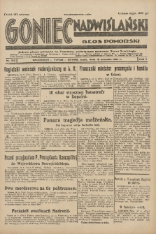 Goniec Nadwiślański: Głos Pomorski: Jedyne pismo poranne na Pomorzu, poświęcone sprawom Stanu Średniego 1929.09.18 R.5 Nr215