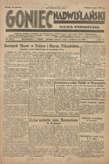 Goniec Nadwiślański: Głos Pomorski: Jedyne pismo poranne na Pomorzu, poświęcone sprawom Stanu Średniego 1929.10.01 R.5 Nr226
