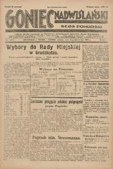 Goniec Nadwiślański: Głos Pomorski: Jedyne pismo poranne na Pomorzu, poświęcone sprawom Stanu Średniego 1929.10.08 R.5 Nr232