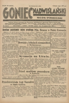 Goniec Nadwiślański: Głos Pomorski: Jedyne pismo poranne na Pomorzu, poświęcone sprawom Stanu Średniego 1929.10.18 R.5 Nr241