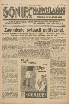 Goniec Nadwiślański: Głos Pomorski: Jedyne pismo poranne na Pomorzu, poświęcone sprawom Stanu Średniego 1929.11.03 R.5 Nr254