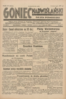 Goniec Nadwiślański: Głos Pomorski: Jedyne pismo poranne na Pomorzu, poświęcone sprawom Stanu Średniego 1929.11.07 R.5 Nr257