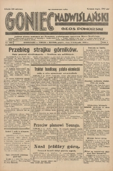 Goniec Nadwiślański: Głos Pomorski: Jedyne pismo poranne na Pomorzu, poświęcone sprawom Stanu Średniego 1929.11.08 R.5 Nr258