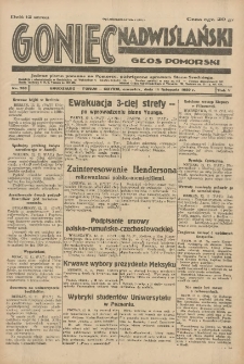 Goniec Nadwiślański: Głos Pomorski: Jedyne pismo poranne na Pomorzu, poświęcone sprawom Stanu Średniego 1929.11.14 R.5 Nr263