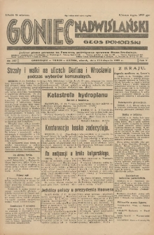 Goniec Nadwiślański: Głos Pomorski: Jedyne pismo poranne na Pomorzu, poświęcone sprawom Stanu Średniego 1929.11.19 R.5 Nr267