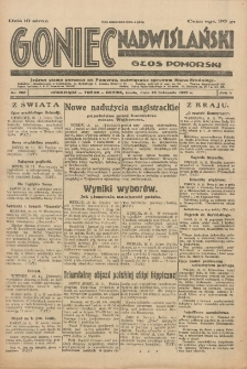 Goniec Nadwiślański: Głos Pomorski: Jedyne pismo poranne na Pomorzu, poświęcone sprawom Stanu Średniego 1929.11.20 R.5 Nr268