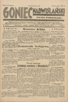 Goniec Nadwiślański: Głos Pomorski: Jedyne pismo poranne na Pomorzu, poświęcone sprawom Stanu Średniego 1929.11.22 R.5 Nr270