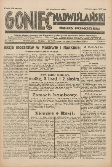 Goniec Nadwiślański: Głos Pomorski: Jedyne pismo poranne na Pomorzu, poświęcone sprawom Stanu Średniego 1929.12.05 R.5 Nr281