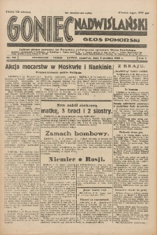 Goniec Nadwiślański: Głos Pomorski: Jedyne pismo poranne na Pomorzu, poświęcone sprawom Stanu Średniego 1929.12.05 R.5 Nr281
