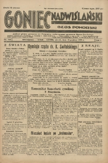 Goniec Nadwiślański: Głos Pomorski: Jedyne pismo poranne na Pomorzu, poświęcone sprawom Stanu Średniego 1929.12.10 R.5 Nr285