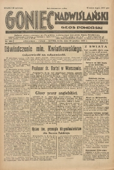 Goniec Nadwiślański: Głos Pomorski: Jedyne pismo poranne na Pomorzu, poświęcone sprawom Stanu Średniego 1929.12.25 R.5 Nr298