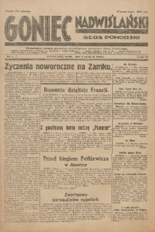 Goniec Nadwiślański: Głos Pomorski: Niezależne pismo poranne, poświęcone sprawom stanu średniego 1930.01.03 R.6 Nr2