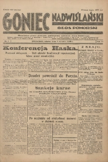 Goniec Nadwiślański: Głos Pomorski: Niezależne pismo poranne, poświęcone sprawom stanu średniego 1930.01.04 R.6 Nr3