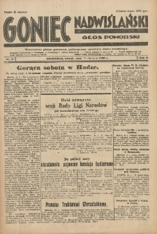 Goniec Nadwiślański: Głos Pomorski: Niezależne pismo poranne, poświęcone sprawom stanu średniego 1930.01.14 R.6 Nr10