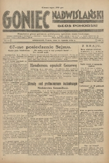 Goniec Nadwiślański: Głos Pomorski: Niezależne pismo poranne, poświęcone sprawom stanu średniego 1930.01.17 R.6 Nr13