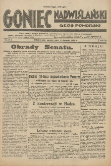 Goniec Nadwiślański: Głos Pomorski: Niezależne pismo poranne, poświęcone sprawom stanu średniego 1930.01.18 R.6 Nr14