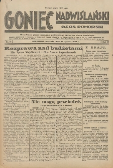Goniec Nadwiślański: Głos Pomorski: Niezależne pismo poranne, poświęcone sprawom stanu średniego 1930.01.26 R.6 Nr21