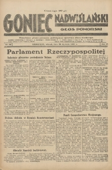 Goniec Nadwiślański: Głos Pomorski: Niezależne pismo poranne, poświęcone sprawom stanu średniego 1930.01.28 R.6 Nr22