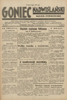 Goniec Nadwiślański: Głos Pomorski: Niezależne pismo poranne, poświęcone sprawom stanu średniego 1930.01.29 R.6 Nr23