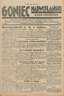 Goniec Nadwiślański: Głos Pomorski: Niezależne pismo poranne, poświęcone sprawom stanu średniego 1930.02.04 R.6 Nr28
