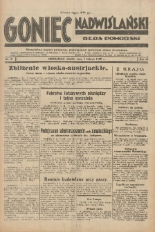 Goniec Nadwiślański: Głos Pomorski: Niezależne pismo poranne, poświęcone sprawom stanu średniego 1930.02.07 R.6 Nr31