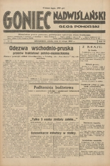 Goniec Nadwiślański: Głos Pomorski: Niezależne pismo poranne, poświęcone sprawom stanu średniego 1930.02.08 R.6 Nr32