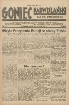 Goniec Nadwiślański: Głos Pomorski: Niezależne pismo poranne, poświęcone sprawom stanu średniego 1930.02.11 R.6 Nr34