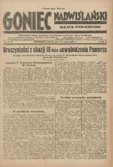 Goniec Nadwiślański: Głos Pomorski: Niezależne pismo poranne, poświęcone sprawom stanu średniego 1930.02.18 R.6 Nr40