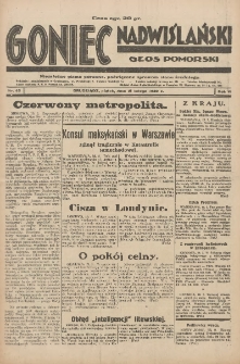 Goniec Nadwiślański: Głos Pomorski: Niezależne pismo poranne, poświęcone sprawom stanu średniego 1930.02.21 R.6 Nr43