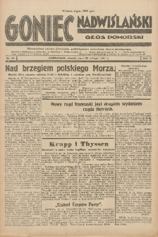 Goniec Nadwiślański: Głos Pomorski: Niezależne pismo poranne, poświęcone sprawom stanu średniego 1930.02.25 R.6 Nr46
