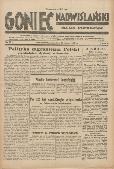 Goniec Nadwiślański: Głos Pomorski: Niezależne pismo poranne, poświęcone sprawom stanu średniego 1930.02.26 R.6 Nr47