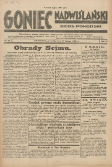 Goniec Nadwiślański: Głos Pomorski: Niezależne pismo poranne, poświęcone sprawom stanu średniego 1930.02.27 R.6 Nr48