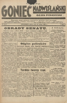 Goniec Nadwiślański: Głos Pomorski: Niezależne pismo poranne, poświęcone sprawom stanu średniego 1930.02.28 R.6 Nr49