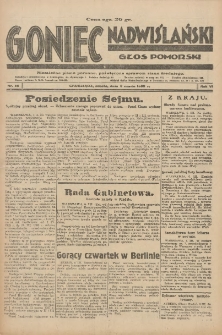 Goniec Nadwiślański: Głos Pomorski: Niezależne pismo poranne, poświęcone sprawom stanu średniego 1930.03.08 R.6 Nr56