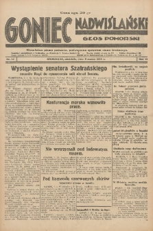 Goniec Nadwiślański: Głos Pomorski: Niezależne pismo poranne, poświęcone sprawom stanu średniego 1930.03.09 R.6 Nr57