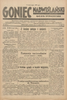 Goniec Nadwiślański: Głos Pomorski: Niezależne pismo poranne, poświęcone sprawom stanu średniego 1930.03.11 R.6 Nr58