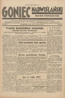Goniec Nadwiślański: Głos Pomorski: Niezależne pismo poranne, poświęcone sprawom stanu średniego 1930.03.12 R.6 Nr59