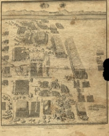Obsidentibus Coconhausum Lithuanis, Carolus Caroli ducis Sudermaniae filius, collecto copioso exercitu suis arcta obsidione ferens, ab exercitu Lithuanico auspiciis [...] Sigismundi Tertii, duce Christophoro Radziwil [...] medio ab oppido miliari caesus, 4000 suorum amisit, anno 1601. die 23 iunii. Iacobus Laurus sculpsit. Cura Stanislai [...] Zamoyski. Romae 1603. Arnout del. [reprod.]