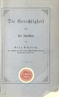 Die Gerechtigkeit und die Juristen