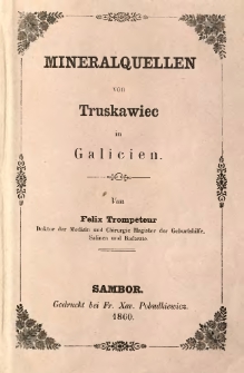 Mineralquellen von Truskawiec im Galicien