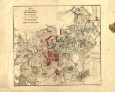 Plan de la batalille de Borodino livree le 26 ao&ucirc; 1812. Ecrit par J. M. Hacq. Grave par J. M. Darmet