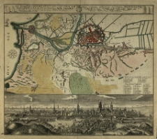 K&ouml;nigl. Polnische u. Preusische Hensee- und Handels-Stadt Danzig, poln. Gdansko [...] in einem richtigen Plan und Prospect nebst Anzeige der Russ-Saechsischen Belagerung a. 1734 entworf. u. hrsg. von Homannischen Erben