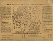 Tableau des divisions administratives actuelles de la Pologne